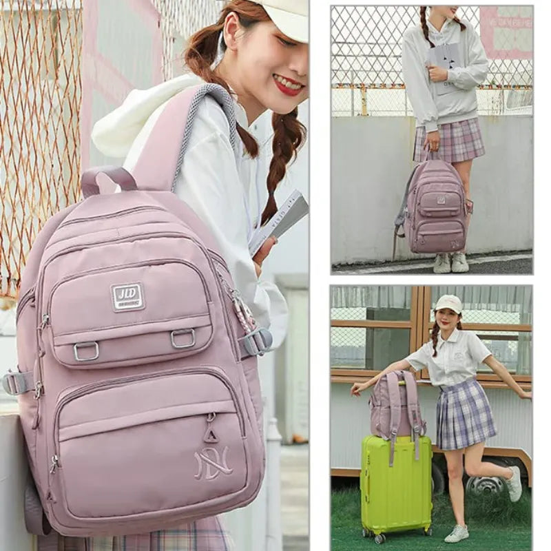 Bolsa Mochila Feminina Escolar Grande JLD | Miga Sua Bolsa