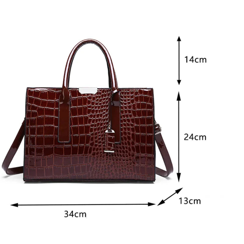 Bolsa Estruturada Croco Mirelle – Miga Sua Bolsa | Elegância e Praticidade