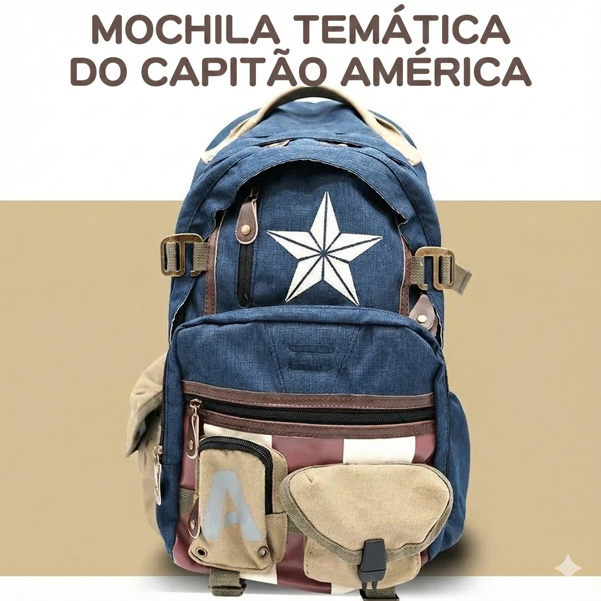 Mochila Escolar Temática do Capita América