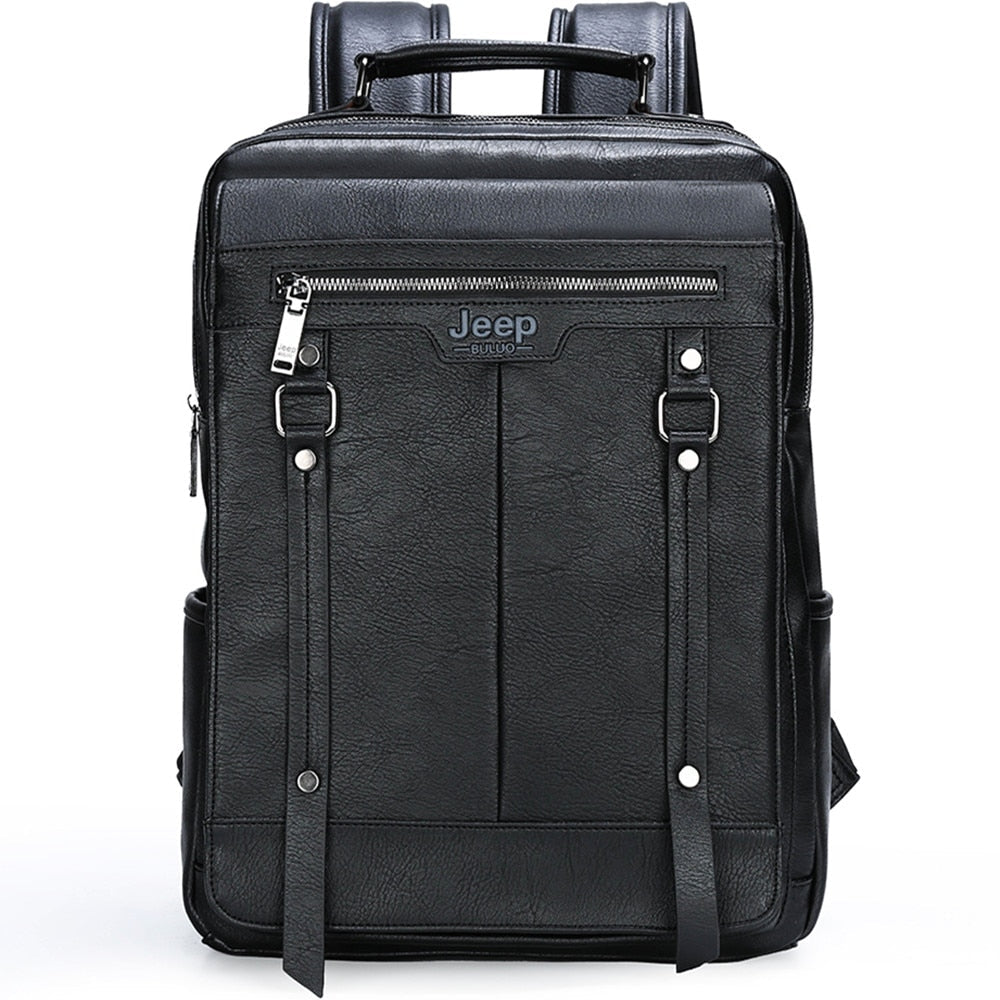 Mochila de Couro Masculino Jeep para Dia-a-Dia