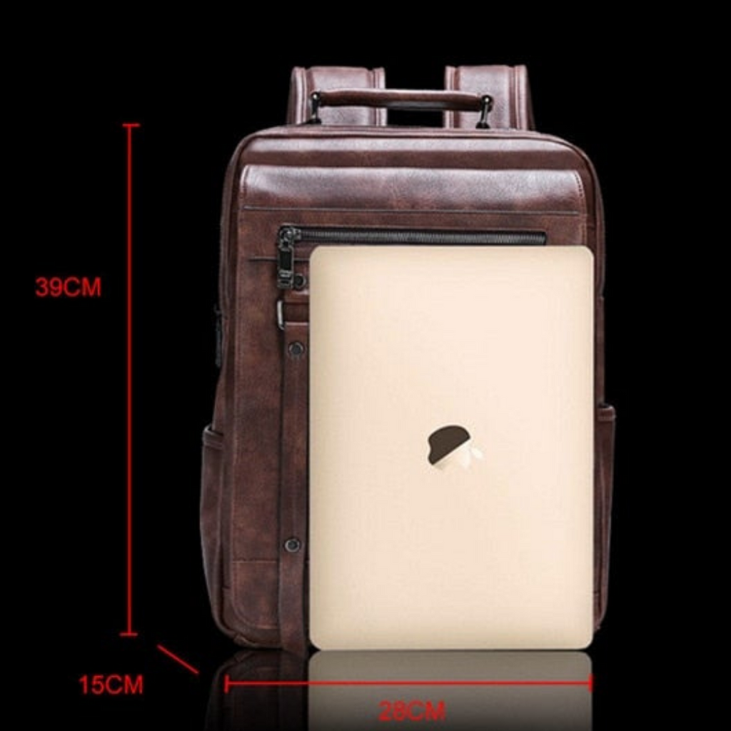 Mochila de Couro Masculino Jeep para Dia-a-Dia