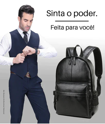 Mochila De Couro Masculino À Prova d'água
