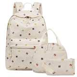 Mochila Escolar de Veludo kit 3 Peças – Olivia