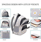 Mochila Escolar Grande + Lancheira e Bolsa de Lápis | Kit 3 Peças