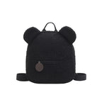 Mochila com Orelhinhas de Urso Peluciada  para Escola e Passeios – Lenny