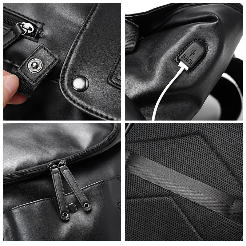 Mochila Executiva de Couro Premium + USB | Allegante Leather II