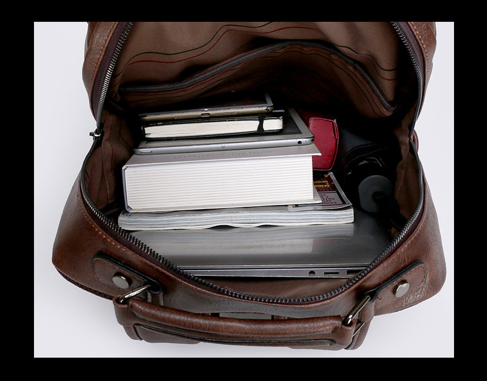 Mochila de Couro Masculino Jeep para Dia-a-Dia