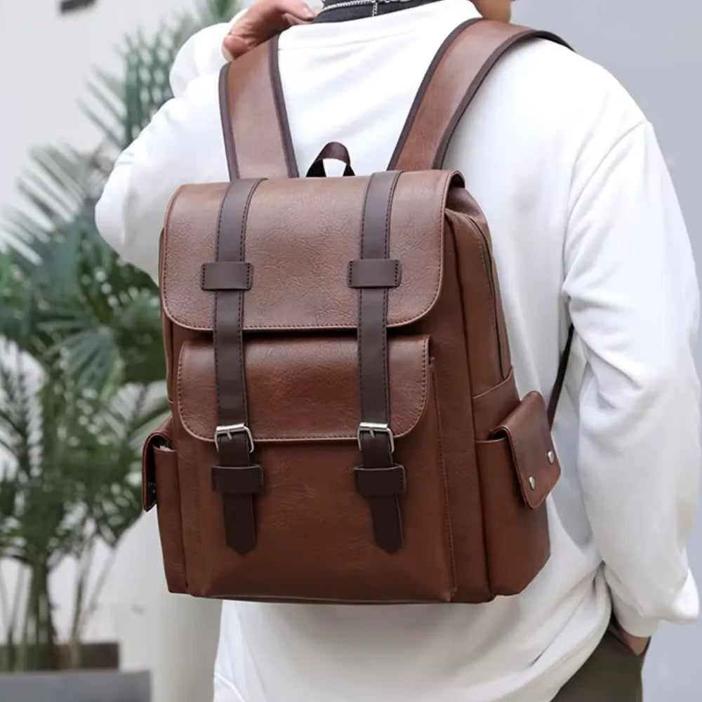 Mochila Executiva de Couro para Laptop Grande | Estilo Casual Premium | Casualle Urban II