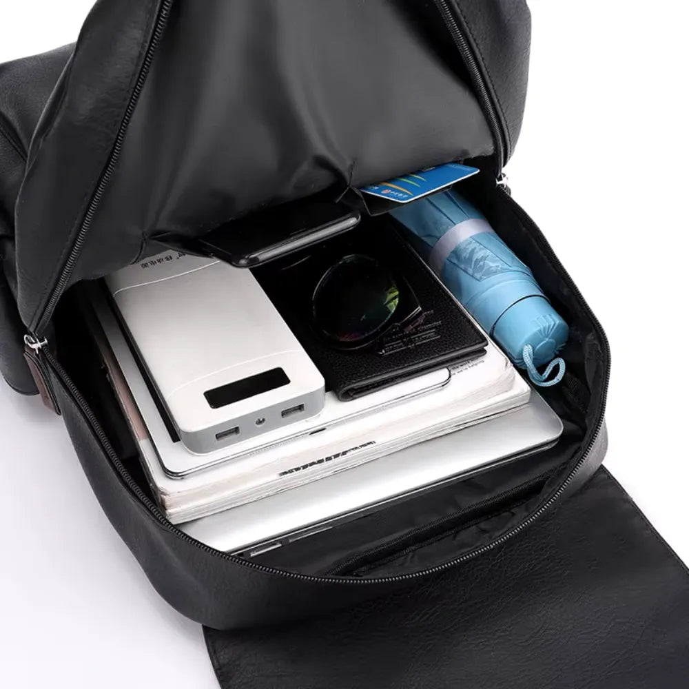 Mochila Executiva de Couro para Laptop Grande | Estilo Casual Premium | Casualle Urban II