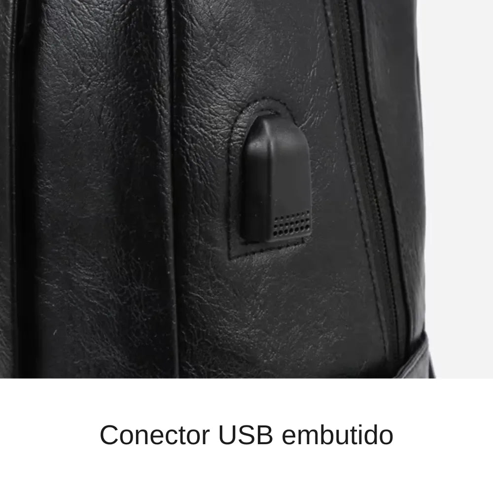 Mochila Executiva de Couro para Laptop Basicalle Smart